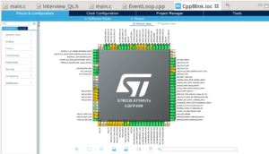 STM32 .ioc file view for GPIO configuration