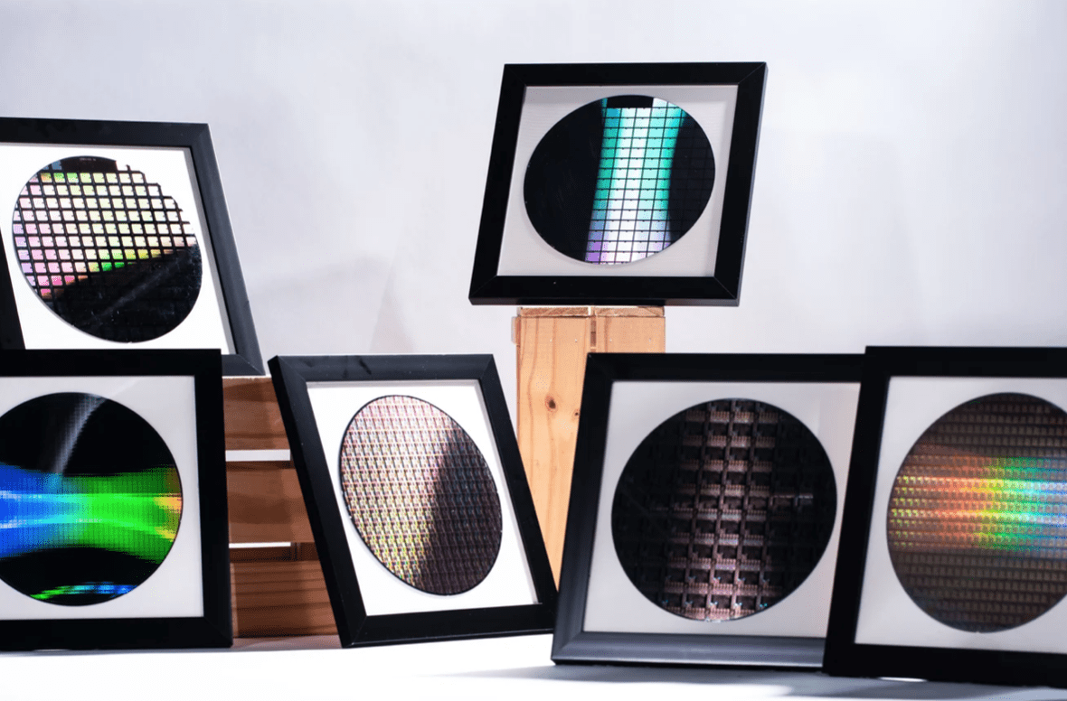 Links to Etsy shop containing silicon wafer frame art