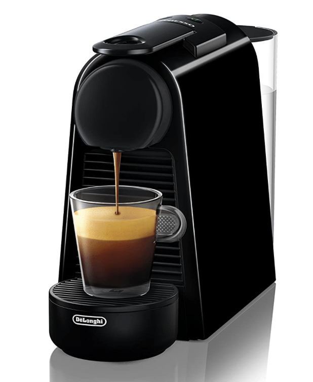 Links to an Amazon listing for an Nesspresso machine