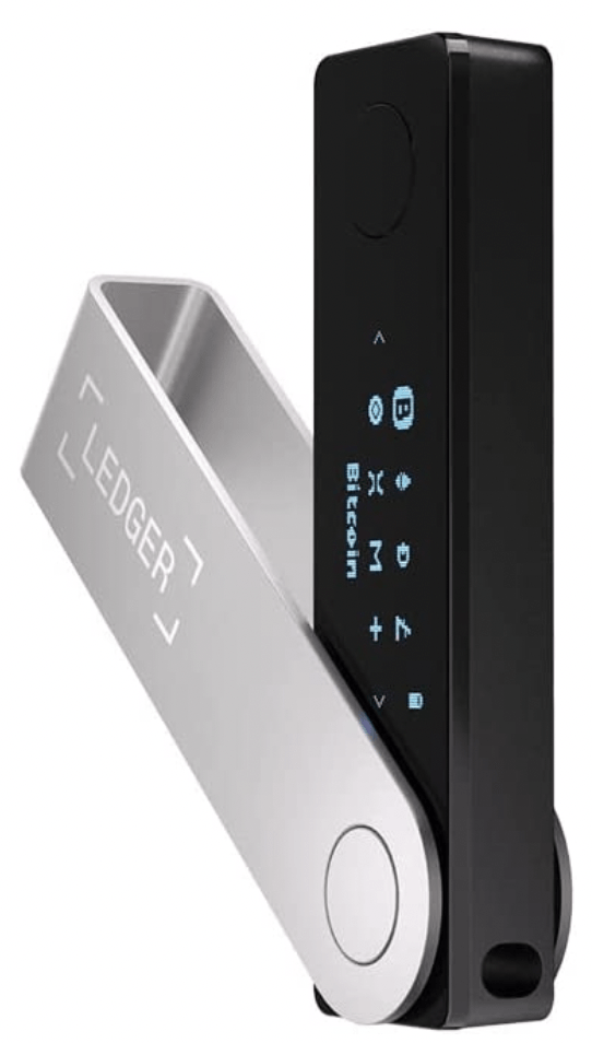 Links to an Amazon listing for Ledger hardware wallet